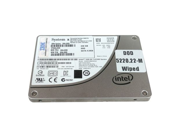 00AJ006 IBM S3500 240GB SATA 6GB/s MLC 2.5-inch Hot Swapable Enterprise Value SSD for IBM System x
