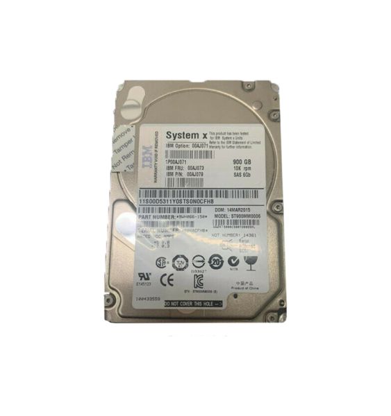 00AJ071 IBM 900GB 10000RPM SAS 6Gb/s Hot-Swappable 2.5-inch Hard Drive