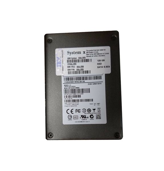 00AJ355 IBM 120GB SATA 6GB/s 2.5-inch MLC Hot Swapable Enterprise Value Solid State Drive for IBM System x Server