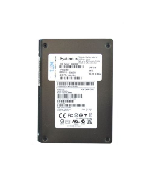 00AJ360 IBM 240GB SATA 6GB/s 2.5-inch MLC Hot Swapable Enterprise Value Solid State Drive for IBM System x Server