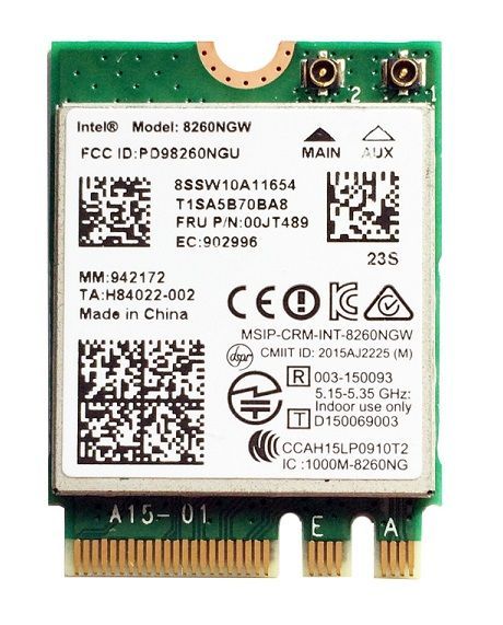 00JT489 Lenovo Wireless LAN Card for Thinkpad T470 Laptop