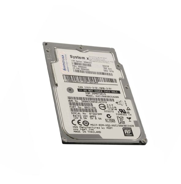 00NA221 IBM 300GB 15000RPM 2.5-inch SAS-12GB/s G3 512E Hot Swapable Hard Drive with Tray