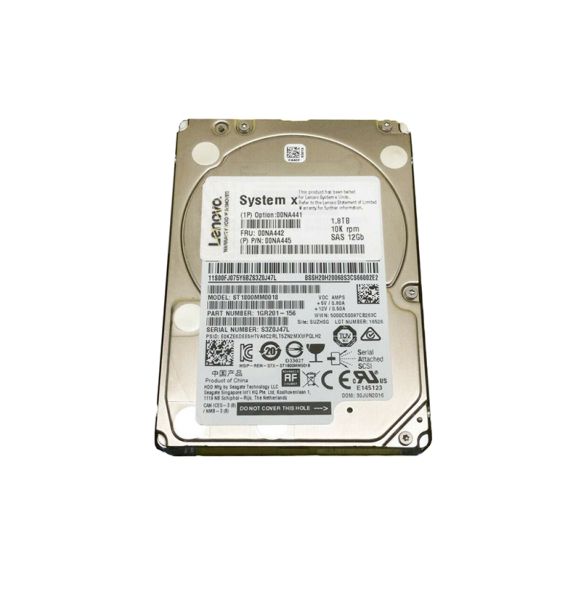 00NA441 IBM 1.8TB 10000RPM SAS 6GB/s 2.5-inch G2HS 512E Hard Disk Drive