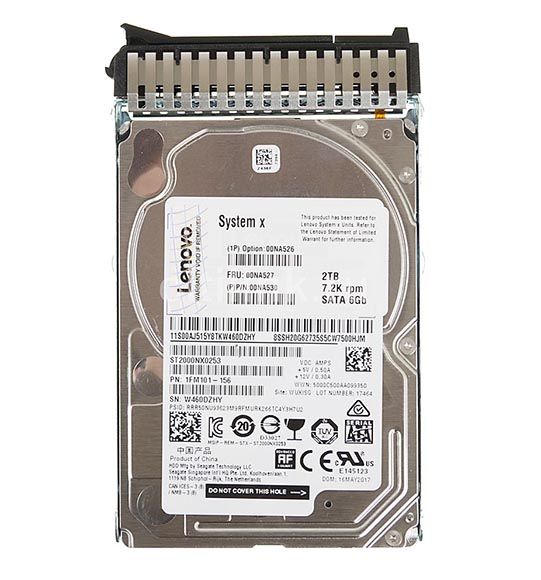 00NA526 Lenovo 2TB 7200RPM SATA 6Gb/s 2.5-inch Hot-Swappable Removable Hard Drive