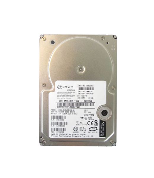00P3829 IBM 18GB 10000RPM Ultra-320 SCSI LVD 80-Pin Hard Drive