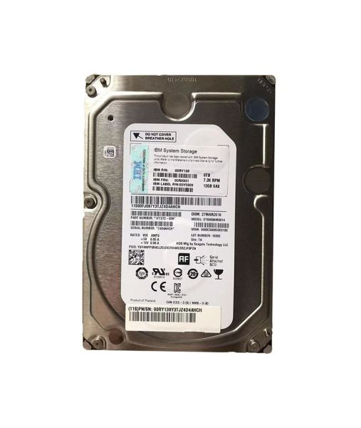 00RY138 IBM 6TB 7200RPM SAS 12Gb/s 3.5-inch Hard Drive
