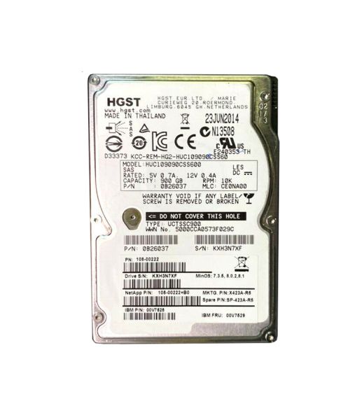 00V7529 IBM 900GB 10000RPM SAS 6Gb/s 2.5-inch Hard Drive