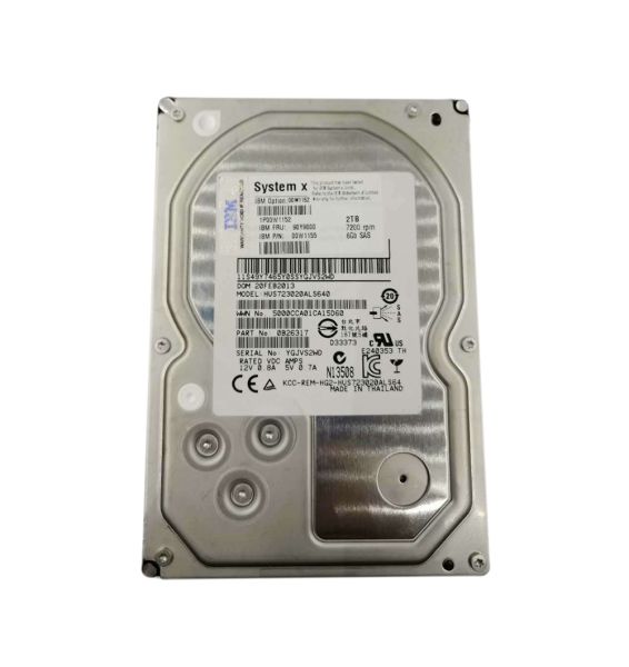 00W1152 IBM 2TB 7200RPM SAS NL Hot Swap 3.5-inch Hard Drive