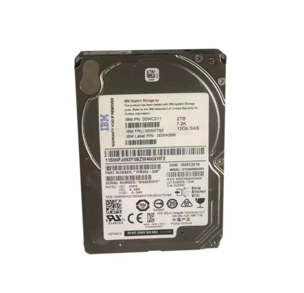 00WC011 Lenovo 2TB 7200RPM SAS 12Gb/s 2.5-inch Hard Drive