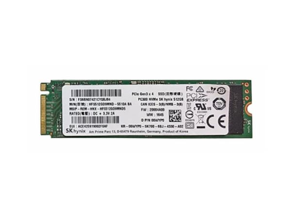 00WYP0 Dell 512GB Multi-Level Cell (MLC) PCI Express 3 x4 M.2 2280 Solid State Drive