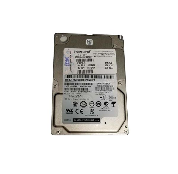 00Y2497 IBM 146GB 15000RPM SAS 6.0Gb/s SFF Hot Swap 2.5-inch Hard Drive