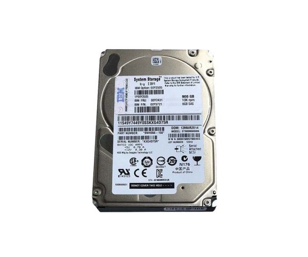 00Y2505 IBM 900GB 10000RPM 2.5-inch SAS 6GB/s Hot Swapable Hard Drive with Tray