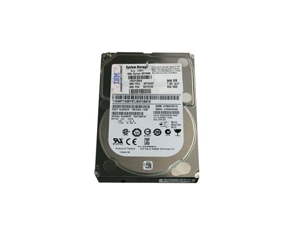 00Y2509 IBM 500GB 7200RPM 2.5-inch NL SAS 6GB/s Hot Swapable Hard Drive with Tray