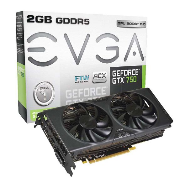 02G-P4-2758-KR EVGA Nvidia GeForce GTX 750 FTW 2GB GDDR5 128-Bit PCI Express 3.0 Video Graphics Card