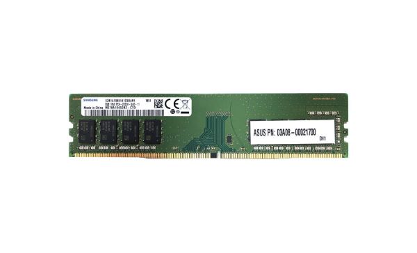 03A08-00021700 Asus 8GB DDR4-2666MHz PC4-21300 non-ECC Unbuffered CL19 288-Pin UDIMM 1.2V Single Rank Memory Module