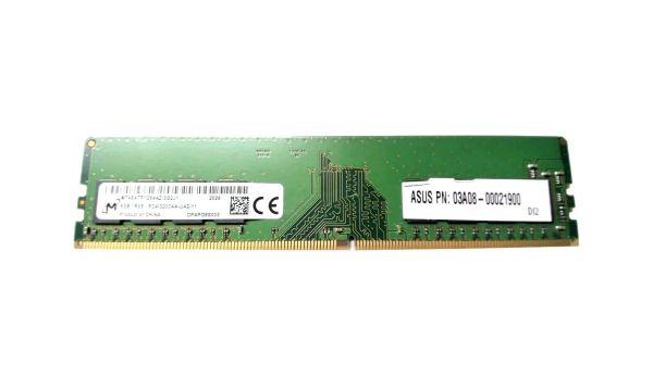 03A08-00021900 ASUS 8GB DDR4-3200MHz PC4-25600 non-ECC Unbuffered CL22 288-Pin UDIMM 1.2V Single Rank Memory Module