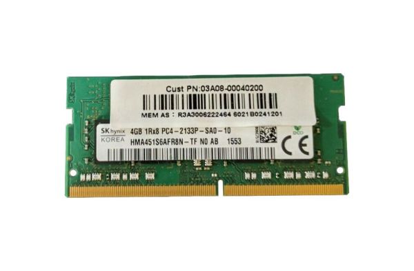 03A08-00040200 Asus 4GB DDR4-2133MHz PC4-17000 non-ECC Unbuffered CL15 260-Pin SODIMM 1.2V Single Rank Memory Module