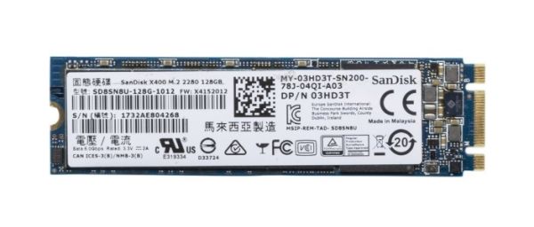 03HD3T Dell X400 128GB SATA 6Gb/s M.2 2280 Solid State Drive