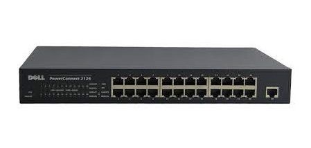 03N347 Dell PowerConnect 2124 24 x Ports 10/100Base-TX + 1 x Port 10/100/1000Base-T 1U Rack-mountable Fast Ethernet Network Switch
