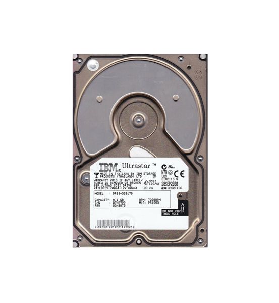 03N3873 IBM 9GB 7200RPM SCSI-U160-SE 68-Pin Hard Drive (RS FC 3112)