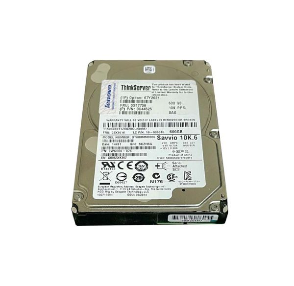 03T7738 Lenovo 600GB 10000RPM SAS 6Gb/s 2.5-inch Enterprise Hard Drive