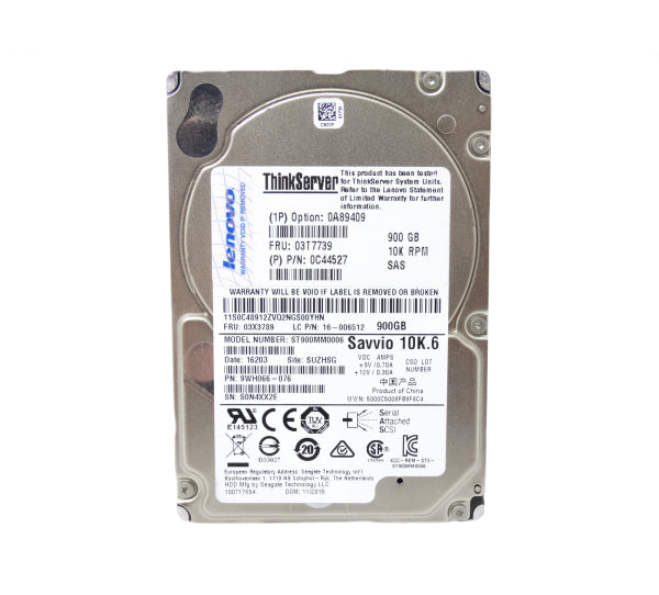 03T7739 Lenovo 900GB 10000RPM SAS 6Gbps 2.5-inch Enterprise Hard Drive