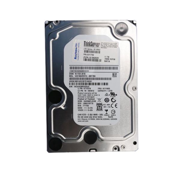 03T7792 Lenovo 1TB 7200RPM SATA 6Gb/s 3.5-inch Enterprise Hard Drive