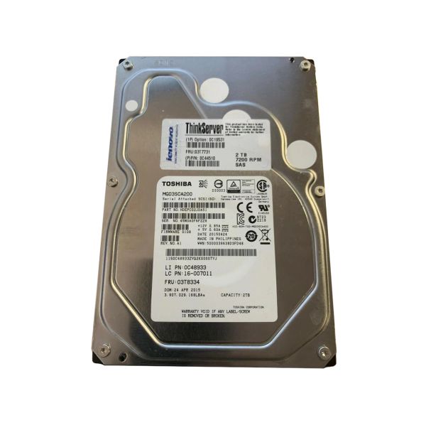 03T8334 Lenovo 2TB 7200RPM SAS 6Gb/s 3.5-inch Hard Drive