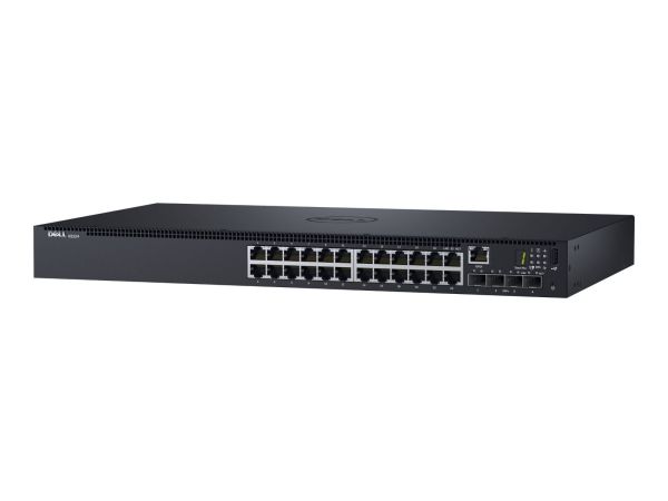 03V8V0 Dell PowerConnect N1500 Series N1524 24 x Ports 10/100/1000Base-T + 4 x SFP+ Ports Layer 3 Managed 1U Rack-mountable Gigabit Ethernet Network Switch