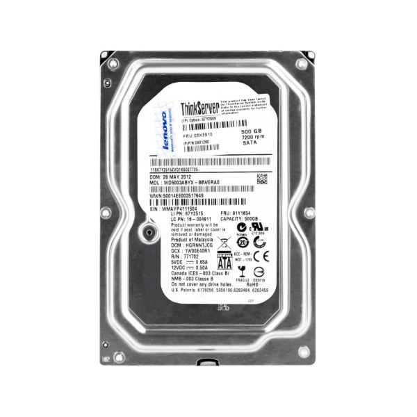 03X3910 Lenovo 500GB 7200PRM SATA 3GB/s 3.5-inch Hot-pluggable Hard Drive with Tray