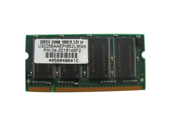 04-0016146F2 Asus 256MB DDR-333MHz PC2700 Non-ECC Unbuffered CL2.5 200-Pin SODIMM 2.5V Single Rank Memory Module