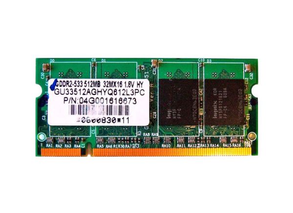 04G001616673 Asus 512MB DDR2-533MHz PC2-4200 Non-ECC Unbuffered CL4 200-Pin SODIMM 1.8V Single Rank Memory Module