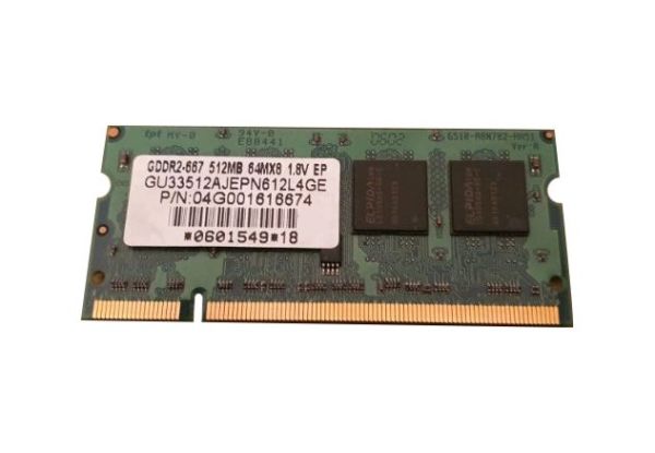 04G001616674 Asus 512MB DDR2-667MHz PC2-5300 Non-ECC Unbuffered CL5 200-Pin SODIMM 1.8V Single Rank Memory Module
