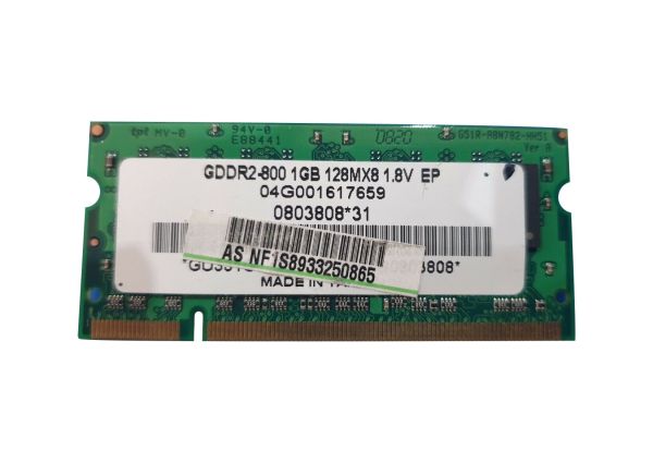 04G001617659 Asus 1GB DDR2-800MHz PC2-6400 Non-ECC Unbuffered CL6 200-Pin SODIMM 1.8V Dual Rank Memory Module