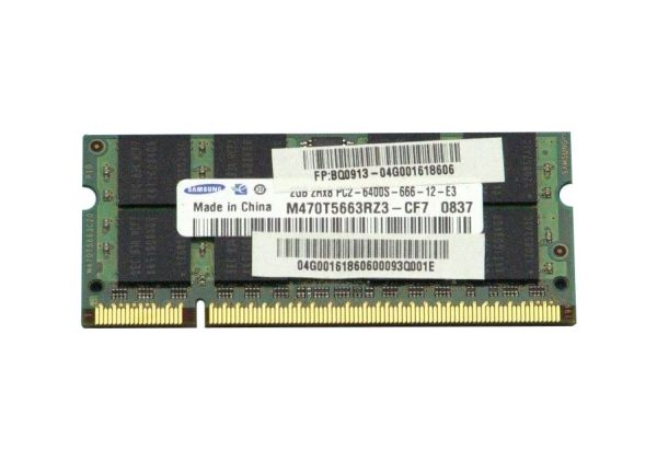 04G001618606 Asus 2GB DDR2-800MHz PC2-6400 Non-ECC Unbuffered CL6 200-Pin SODIMM 1.8V Dual Rank Memory Module