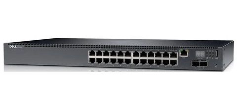 05RFWR Dell Networking N2024P 24-Ports 1000Base-T PoE+ + 2-Ports 10G Ethernet SFP+ Rack-Mountable 1U Layer2 Managed Gigabit Ethernet Network Switch