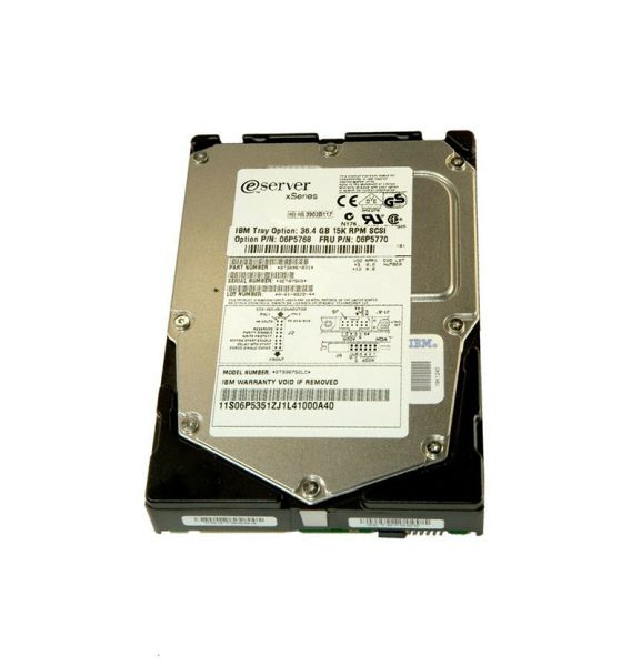 06P5768 IBM 36.4GB 15000RPM 80-Pin Ultra-160 SCSI Hot-Pluggable 3.5-inch Hard Drive