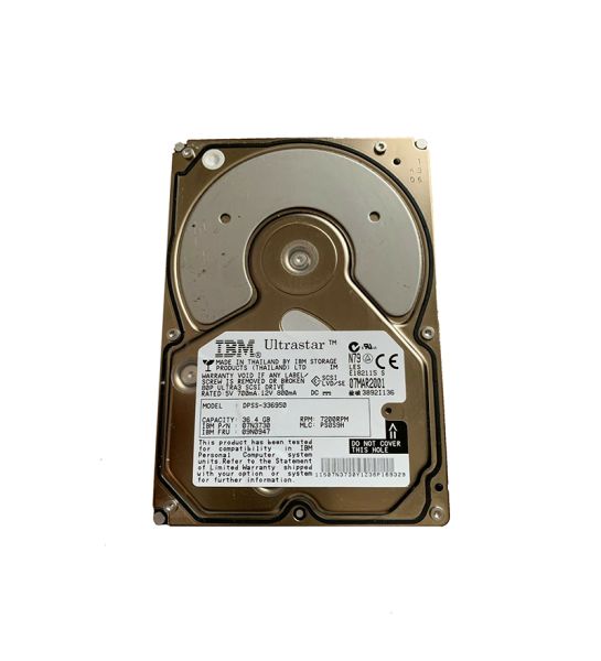 07N3730 IBM 36.4GB 7200RPM Wide Ultra-160 SCSI Hot Swap 3.5-inch Hard Drive