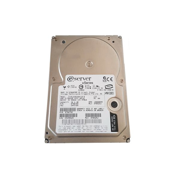 07N8782 IBM Ultrastar 146Z10 36.7GB 10000RPM Ultra-320 SCSI 68-Pin 8MB Cache 3.5-inch Hard Disk Drive