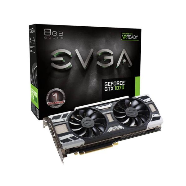 08G-P4-6173-KR EVGA NVIDIA GeForce GTX 1070 Superclocked GAMING 8GB GDDR5 DVI/HDMI/3DisplayPort PCI-Express Video Card with ACX 3.0 Cooler