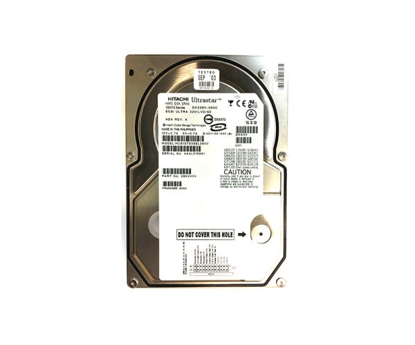 08K2404 Hitachi Ultrastar 15K73 36.9GB 15000RPM Ultra-320 SCSI 80-Pin 8MB Cache 3.5-inch Hard Drive
