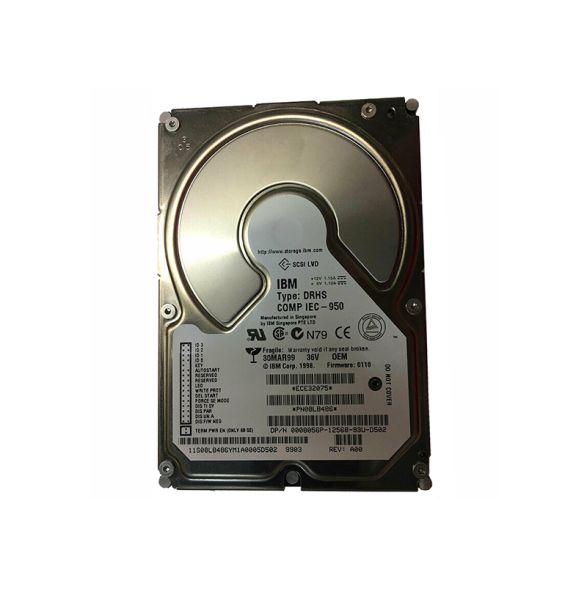 08L8486 IBM Ultrastar 36XP 36.4GB 10000RPM Ultra2 Wide SCSI 68-Pin 4MB Cache 3.5-inch Hard Drive