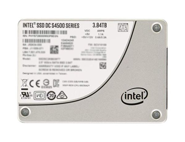08RTXJ Dell DC S4500 3.84TB TLC SATA 6Gb/s Read Intensive Enterprise 2.5-inch Solid State Drive