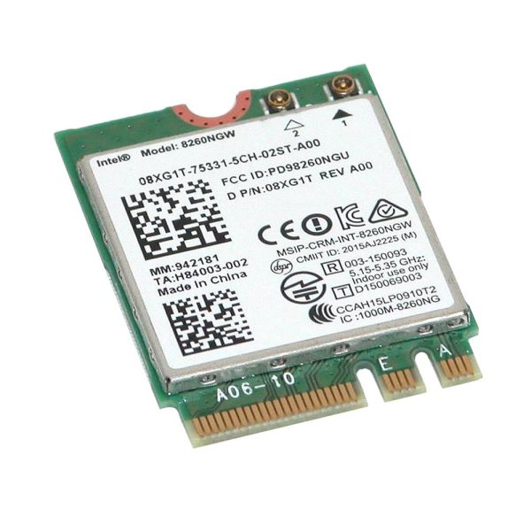 08XG1T Dell 8260NGW Dual Band Wireless AC-8260 Bluetooth 4.2 WLAN Card