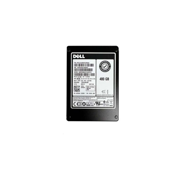 08Y64H Dell Samsung PM1633a Series 480GB SAS 12Gb/s 2.5-inch Read Intensive Solid State Drive for PowerEdge R330 Series Server System
