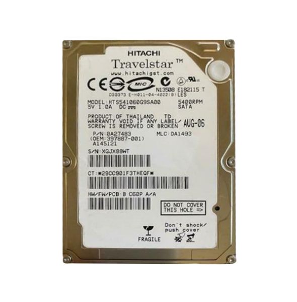 0A27483 Hitachi Travelstar 5K100 60GB 5400RPM SATA 1.5Gb/s 8MB Cache 2.5-inch Hard Drive