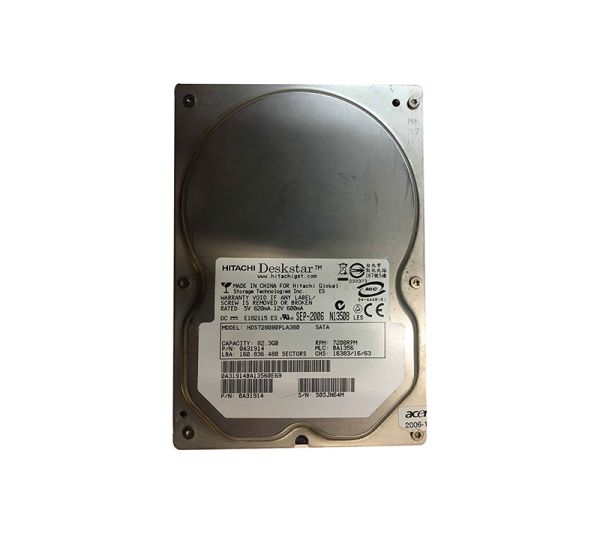 0A31914 Hitachi Deskstar 7K80 80GB 7200RPM SATA 3GB/s 8MB Cache 3.5-inch Hard Disk Drive