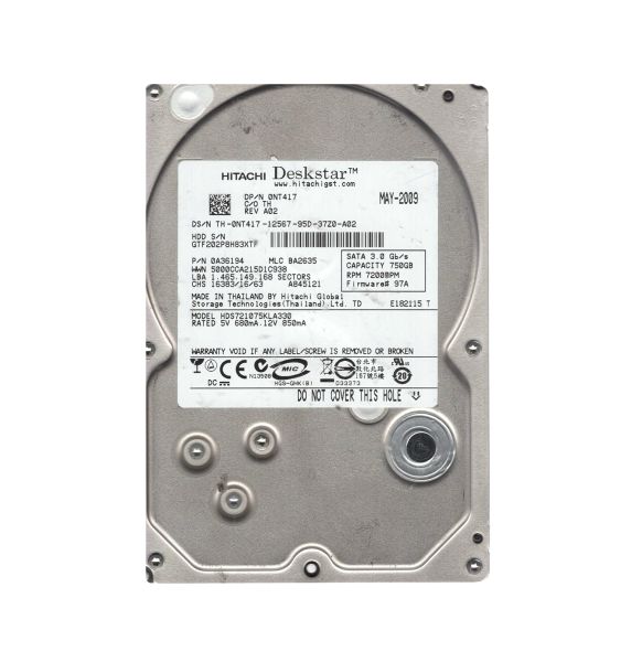 0A36194 Hitachi Deskstar 7K1000 750GB 7200RPM SATA 3Gb/s 32MB Cache 3.5-inch Hard Drive