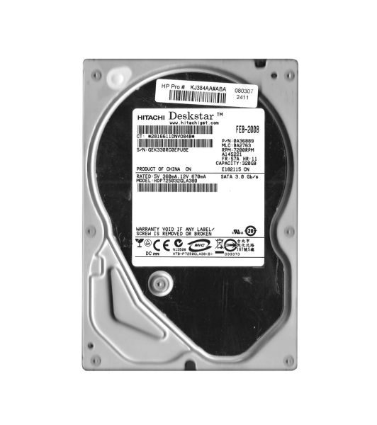 0A36889 Hitachi Deskstar P7K500 320GB 7200RPM SATA 1.5Gb/s 8MB Cache 3.5-inch Hard Drive