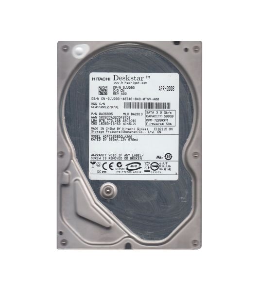 0A36895 Hitachi Deskstar P7K500 500GB 7200RPM SATA 3Gb/s 16MB Cache 3.5-inch Hard Drive